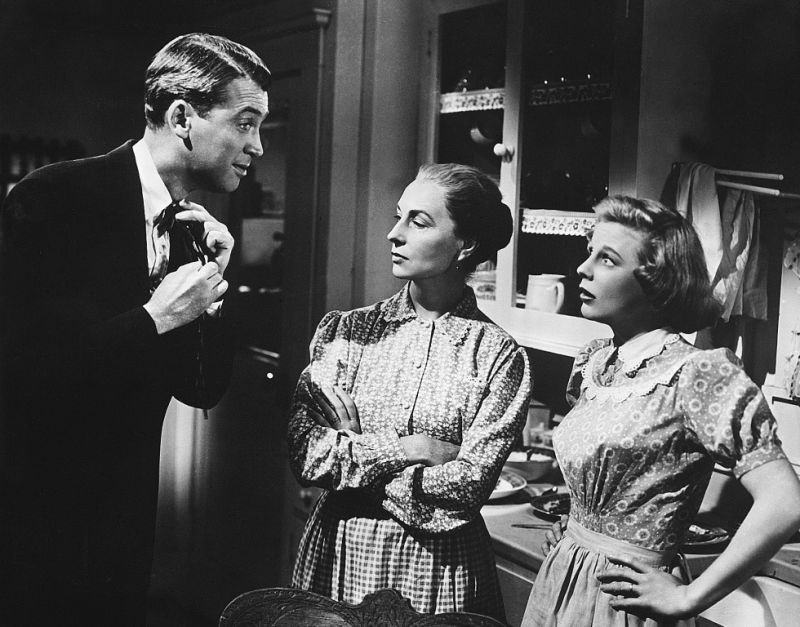 020-agnes-moorehead-theredlist-James Stewart, Agnes Moorehead and June Allyson in The Stratton Story directed by Sam Wood, 1949