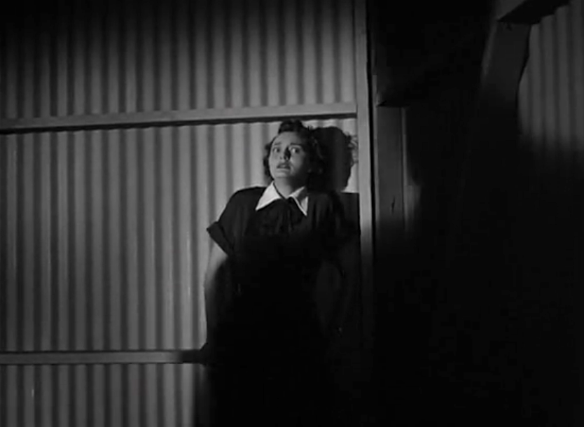 day the earth stood still patricia neal cowers in corner noir frame fear